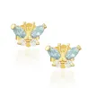 Goldene Ohrringe BUTTERFLIES pink K1.158r| ergold