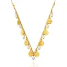 Srebrny naszyjnik pozłacany 18k złotem Gold monety