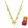 Srebrny naszyjnik pozłacany 18k złotem Gold monety