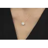 Pozłacany naszyjnik duża CYRKONIA