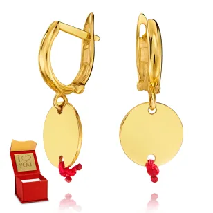 Złote kolczyki kółka próba 585 KZ023P | ERgold