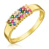 Gold Ring Farbige Steine Probe 585 Versuch 585 P3.1489k | ergold