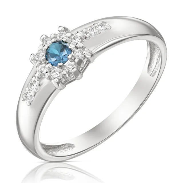 Silberring mit Strasssteinen Blume PS3.1618| ergold