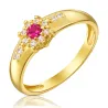 Goldring mit Strasssteinen Blume P3.1618| ergold