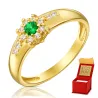 Goldring mit Strasssteinen Blume P3.1618| ergold