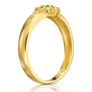 Goldring mit Strasssteinen Blume P3.1618| ergold
