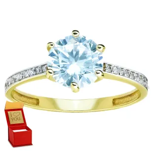 Goldener Verlobungsring Zircon P3.1573 | ergold