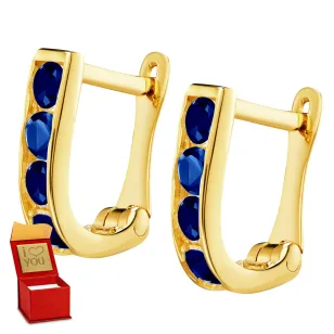 Goldene Ohrringe Rechtecke K3.2481b | ergold