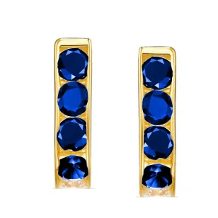 Goldene Ohrringe Rechtecke K3.2481b | ergold