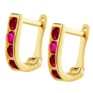 Goldene Ohrringe Rechtecke Probe 585 K3.2481P | ergold