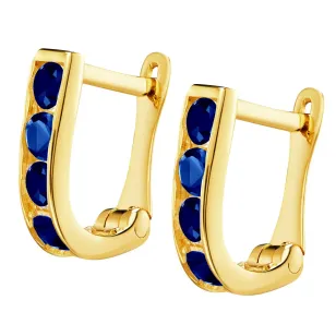 Goldene Ohrringe Rechtecke Probe 585 K3.2481P | ergold