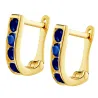 Goldene Ohrringe Rechtecke Probe 585 K3.2481P | ergold