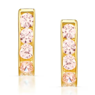 Goldene Ohrringe Rechtecke Probe 585 K3.2481P | ergold