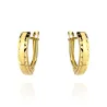⭐ Kolczyki złote diamentowane na obu brzegach szer. 4 mm ♥ Ergold
