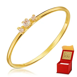 Goldring mit Strasssteinen SQUARE P2.1296 | ergold