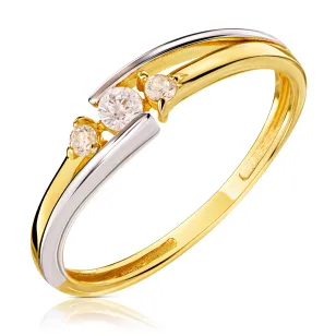 Geschliffener Goldring mit Wellenhochring P3.1302 | ergold