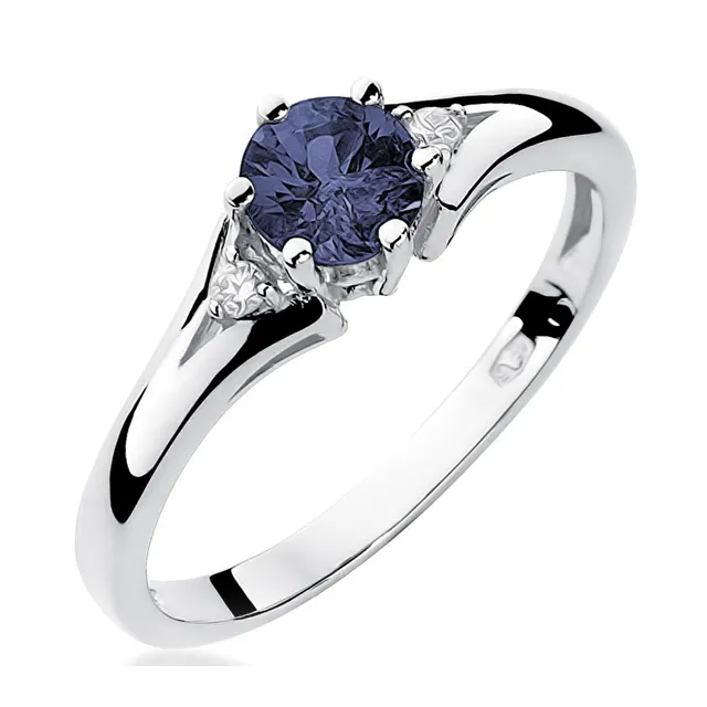 Gold Diamantring Weißgold EW-76 Saphir | ergold