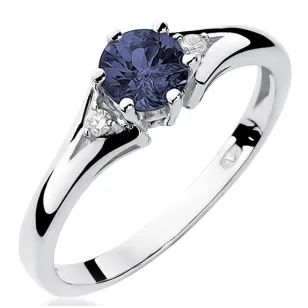 Gold Diamantring Weißgold EW-76 Saphir | ergold