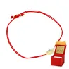 ⭐ Flügelarmband mit Strasssteinen an einer roten Schnur ♥ Ergold