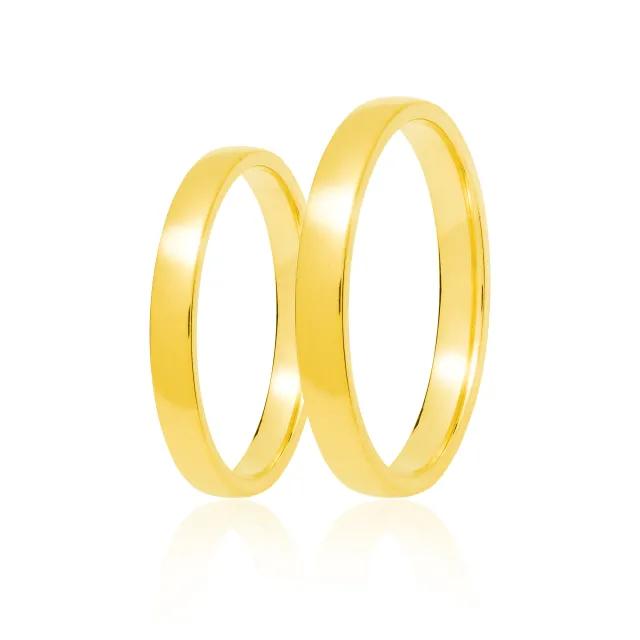 Złota obrączka ślubna 4 mm próba 585 Rozm. 24 - 32