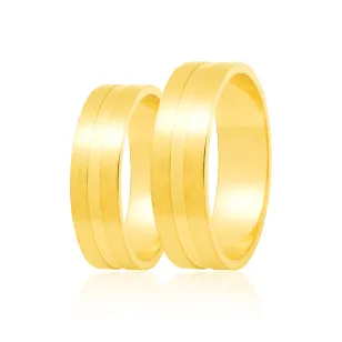 Złota obrączka ślubna 4 mm próba 585 Rozm. 15 - 23