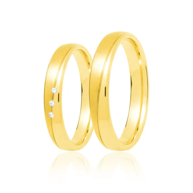 Klassische Gold 3mm Ringe 585 |ergold
