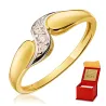 Gold Ring Zirkon Muster BEAUTIFUL WAVE Versuch 585 P3.1059P | ergold