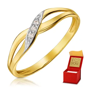Gold Ring Stones INTERWOVEN PATTERN prba 585 P3.1541P | ergold