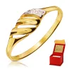 Goldring mit Strasssteinen Wave P2.1133 | ergold