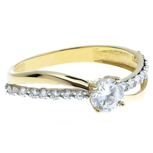 Gold Ring BEAUTIFUL INTERWOVEN MUSTER Muster 585 P1.50P | ergold