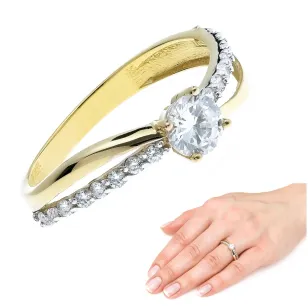 Gold Ring BEAUTIFUL INTERWOVEN MUSTER Muster 585 P1.50P | ergold