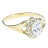 Modischer Goldring mit Strass markisenMuster 585 P2.982P | ergold