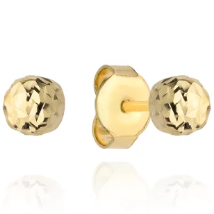 ⭐ Kolczyki kulki super lekkie diamentowane 4 mm ♥ Ergold