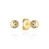 ⭐ Kolczyki kulki super lekkie diamentowane 4 mm ♥ Ergold