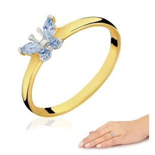 Goldring BUTTERFLY blau Feinheit 585 P1.1004aP | ergold
