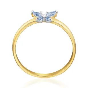 Goldring BUTTERFLY blau Feinheit 585 P1.1004aP | ergold