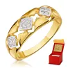 Goldring mit Strasssteinen SQUARE P2.1296 | ergold