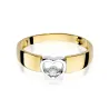 Złoty Pierścionek 585 z diamentem brylant 0,04ct