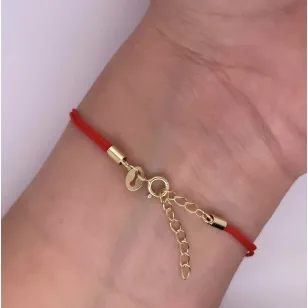 Vergoldetes Armband Roter String HEART SBZ23 | ergold