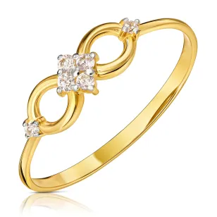 Goldring mit Strasssteinen SQUARE P2.1296 | ergold