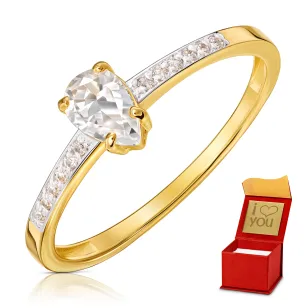 Goldring mit Strasssteinen SQUARE P2.1296 | ergold
