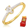 Goldring mit Strasssteinen SQUARE P2.1296 | ergold
