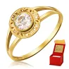 Goldring mit Strasssteinen SQUARE P2.1296 | ergold