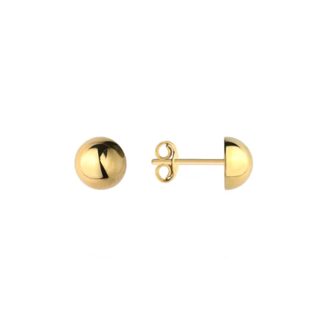 ⭐ Kolczyki pół kulki śr. 4 mm na sztyfcie super lekkie ♥ Ergold