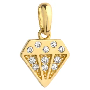⭐ Zawieszka złoty diament wysadzany cyrkoniami ♥ Ergold