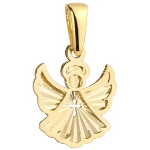 ⭐ Zawieszka złoty aniołek z krzyżykiem ♥ Ergold