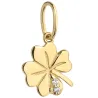 ⭐ Zawieszka złota koniczynka i dwie cyrkonie ♥ Ergold