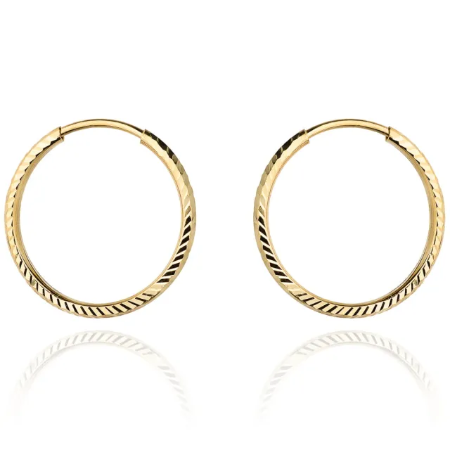 ⭐ Kolczyki koła diamentowane - 5,8cm ♥ Ergold