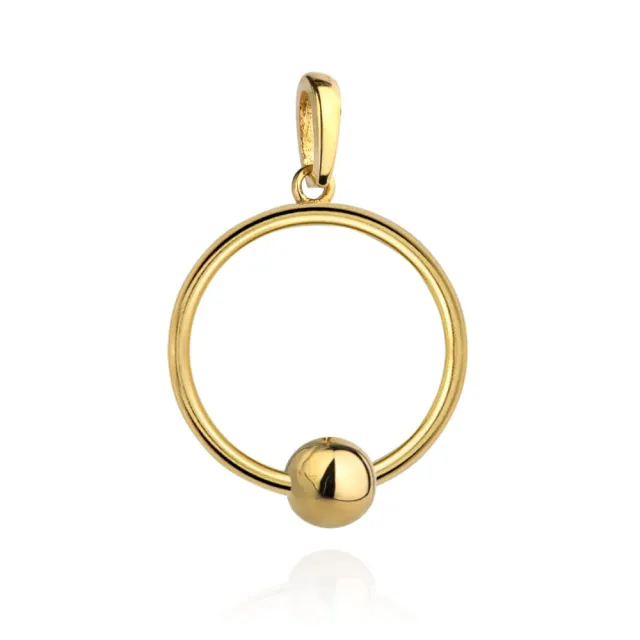 ⭐ Zawieszka złoty ring z ruchomą kulką ♥ Ergold