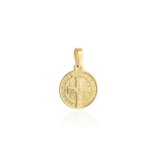 ⭐ Medalik złoty święty Benedykt mały ♥ Ergold